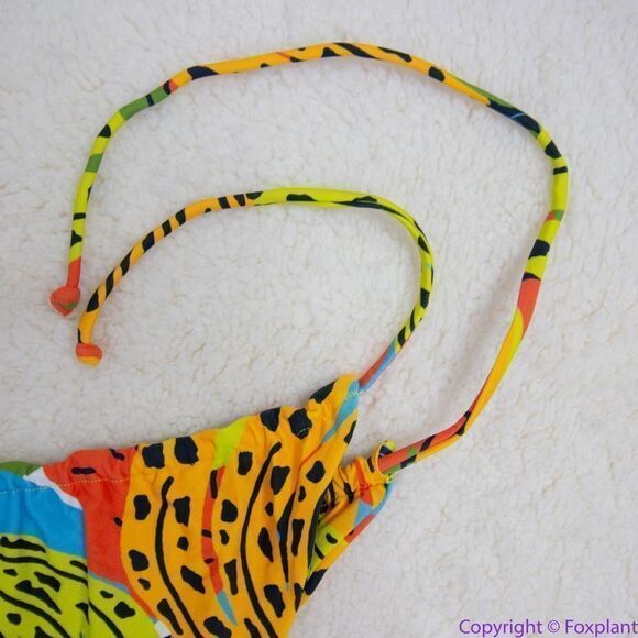 NEW It’s‎ Now Cool square top string bottom bikini in bananas, M - Picture 9 of 15